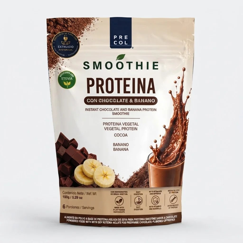 Smoothie de Proteína con Chocolate y Banano